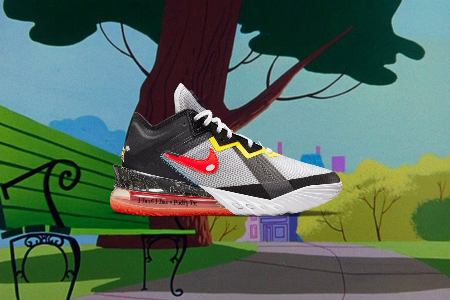 Lebron XVIII Low - White/Bright Crimson