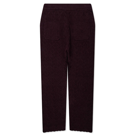 Cable Knit Pant - Berry
