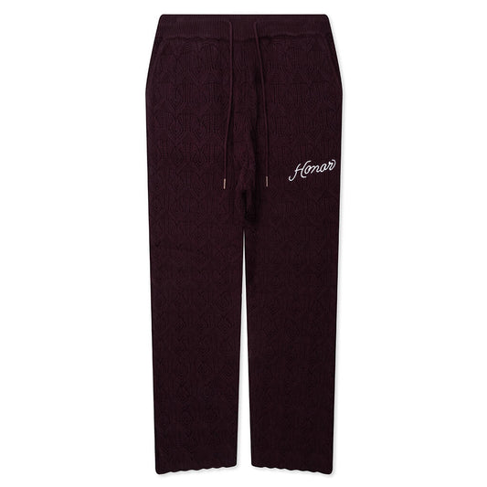 Cable Knit Pant - Berry