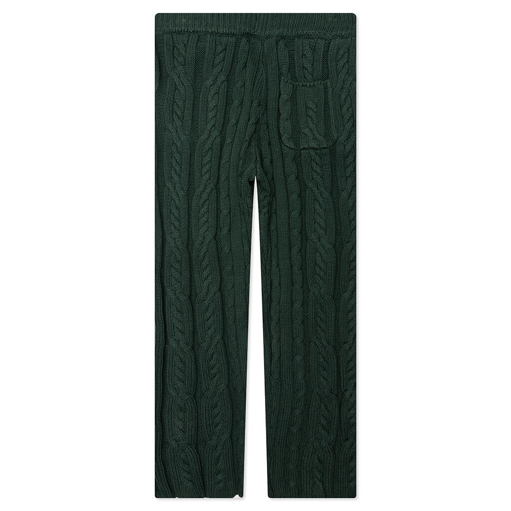 Cable Knit Pant - Green