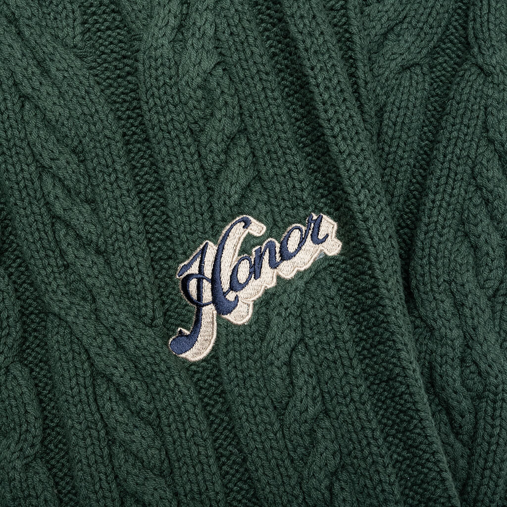 Cable Knit Pant - Green