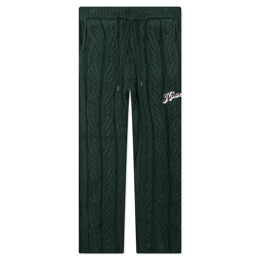 Cable Knit Pant - Green