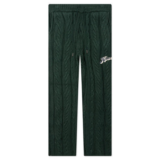 Cable Knit Pant - Green