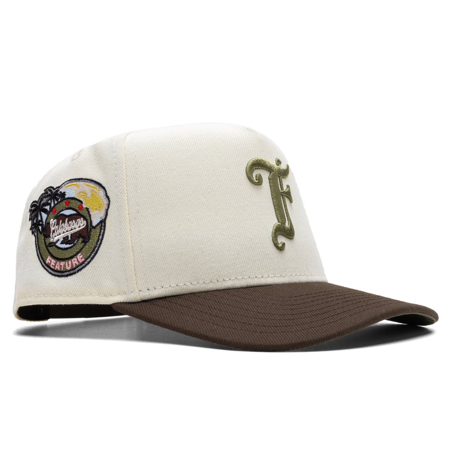 Feature x New Era 9FIFTY A-Frame Old English F Calabasas - Ivory/Walnut