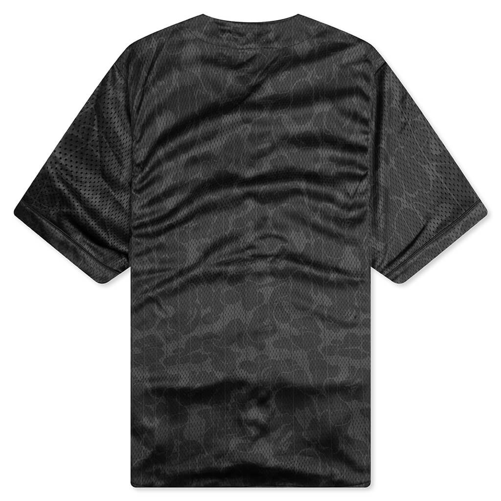 Camo Stripe Baseball Shirt - Black