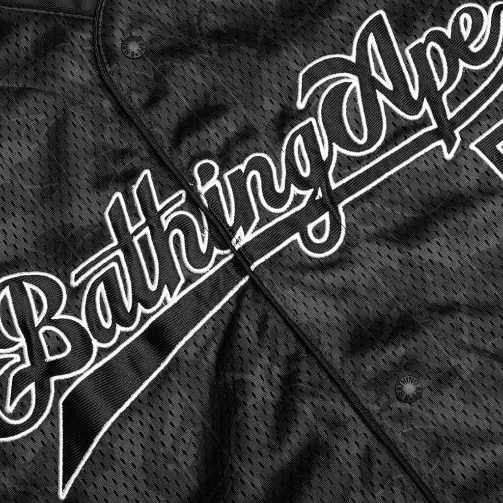 Camo Stripe Baseball Shirt - Black