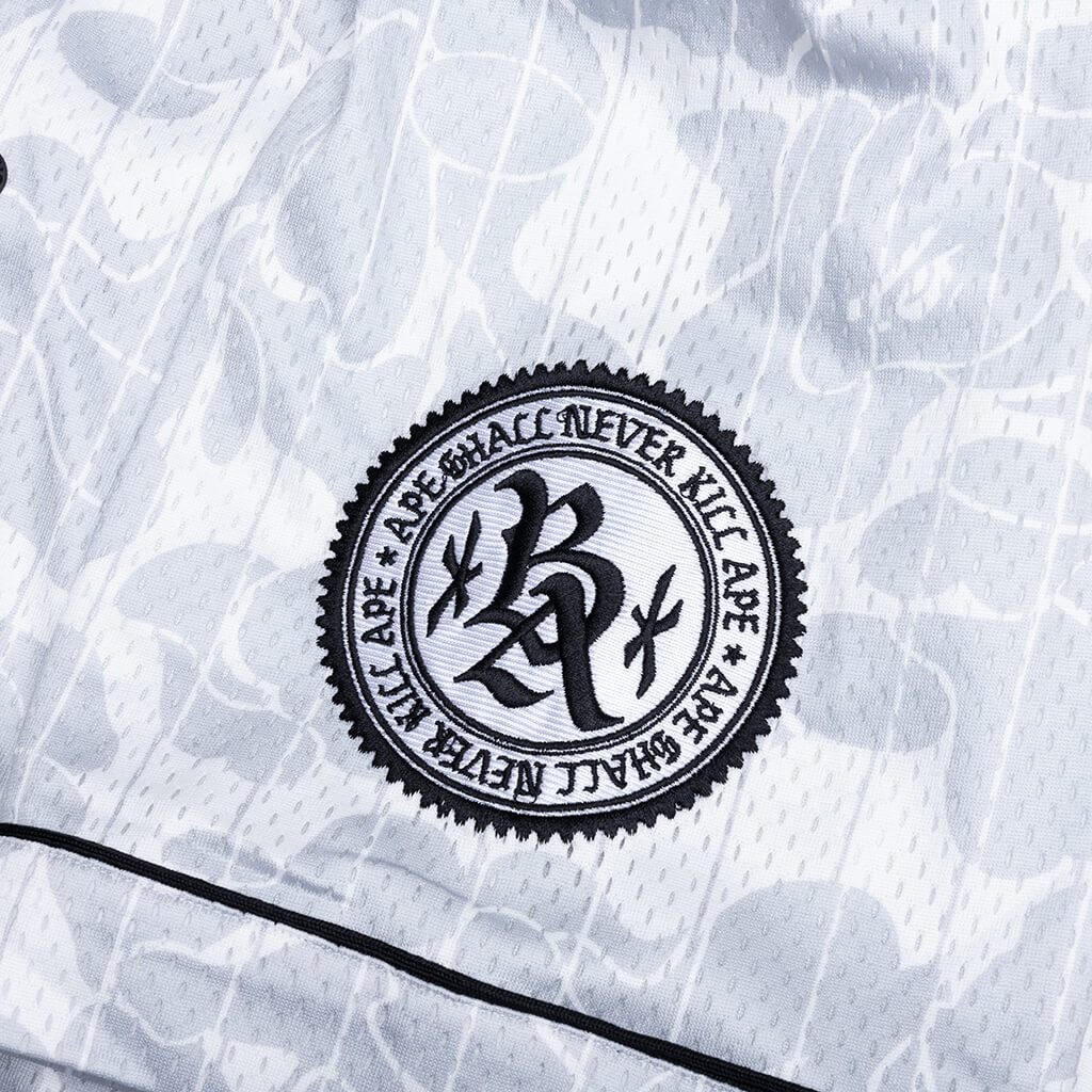 Camo Stripe Baseball Shirt - Gray