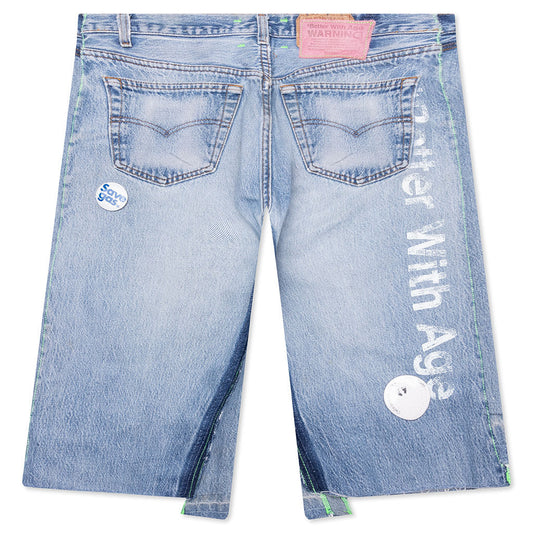 Campaign Triple-Wide Long Denim Short - Indigo
