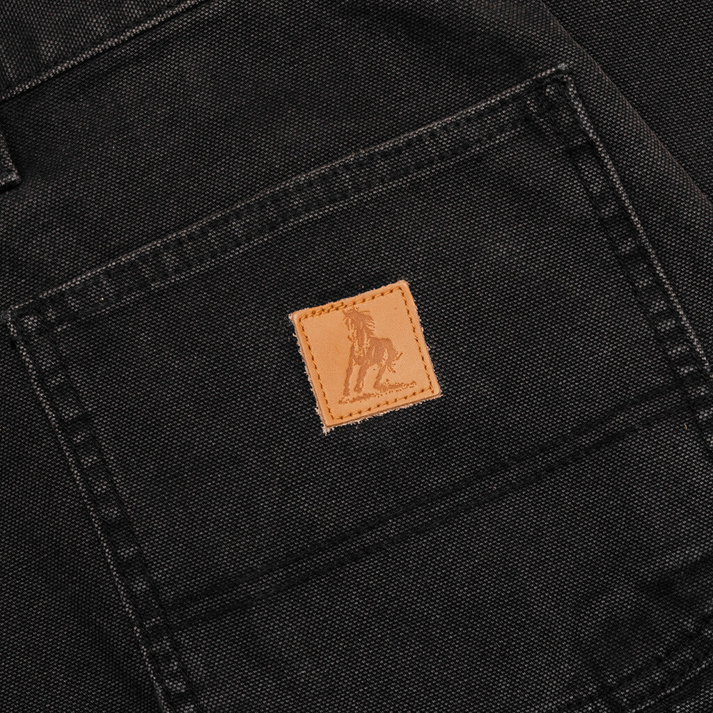 Canvas Double Knee Work Pant - Black