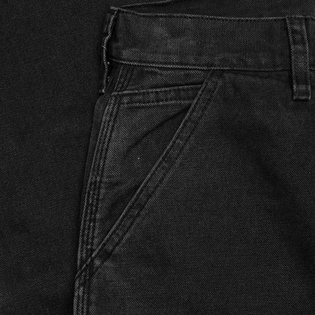 Canvas Double Knee Work Pant - Black