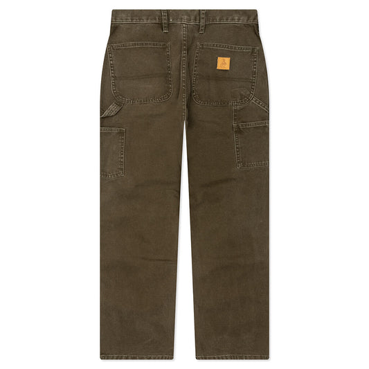 Canvas Double Knee Work Pant - Washed Moss Green