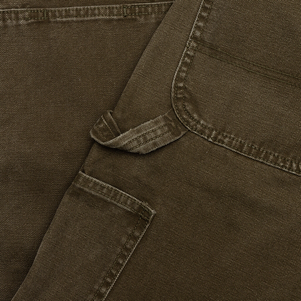 Canvas Double Knee Work Pant - Washed Moss Green