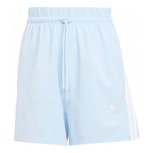 (WMNS) adidas Essentials 3-Stripes Cotton Shorts Asia Sizing 'Glow Blue White' JD0911