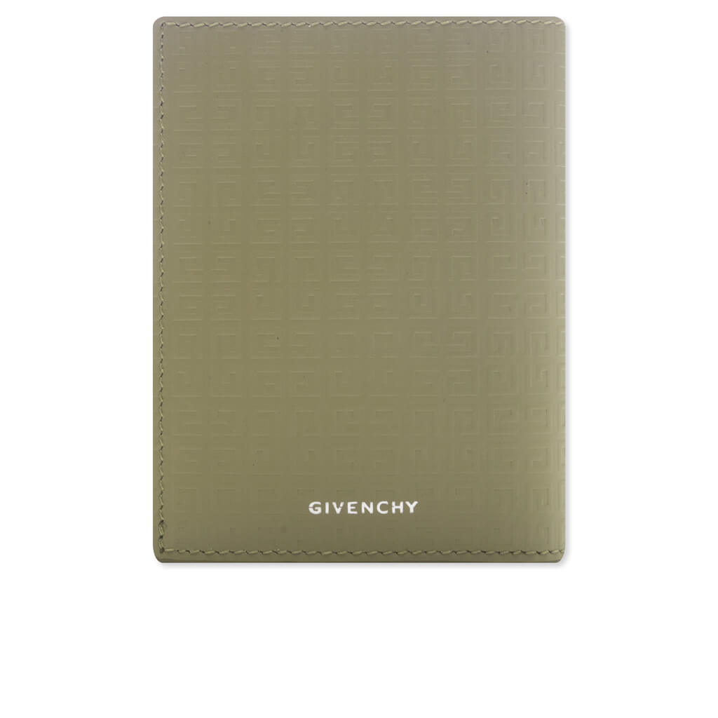 Card Holder in 4G Micro Leather - Khaki