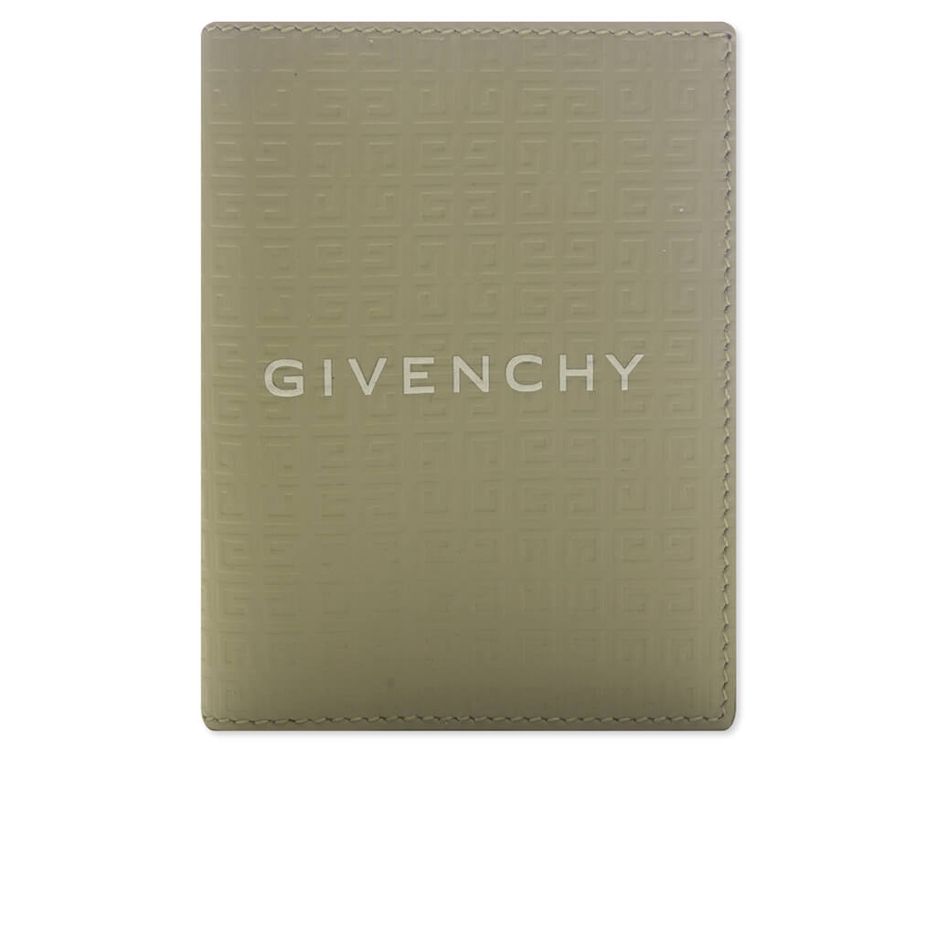 Card Holder in 4G Micro Leather - Khaki