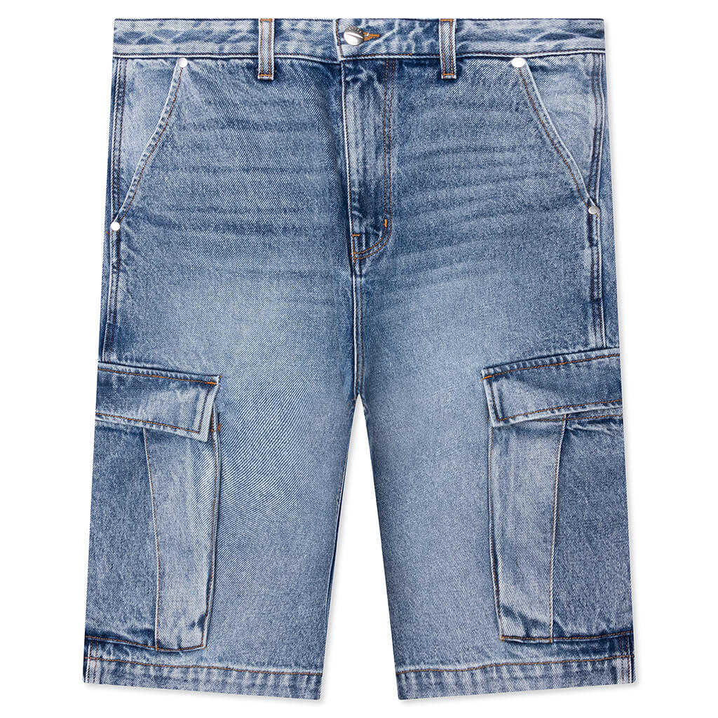 Cargo Denim Baggy Short - Bay Indigo