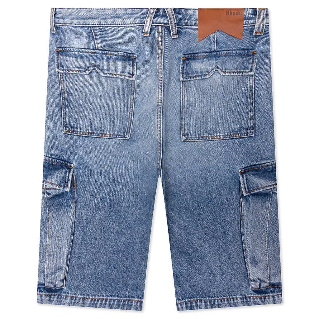Cargo Denim Baggy Short - Bay Indigo