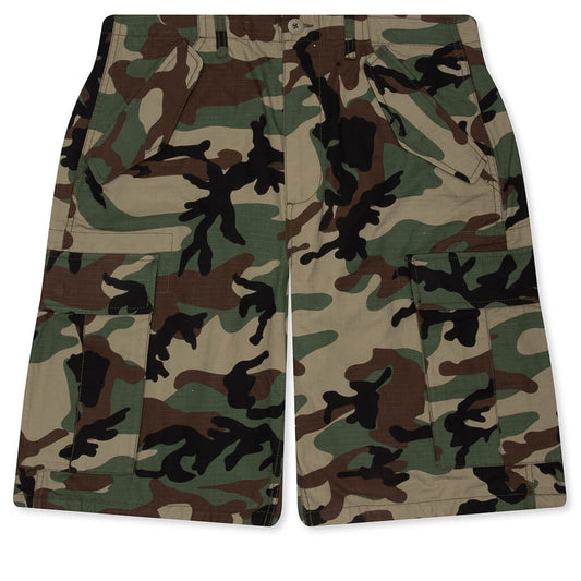 Cargo Ripstop Short - Woodland Camo