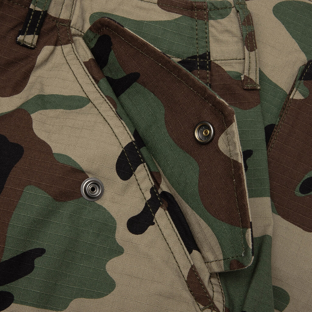 Cargo Ripstop Short - Woodland Camo