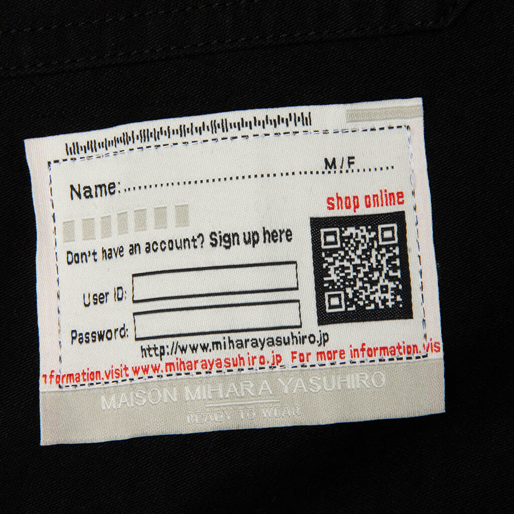 Sweat Pants Combined Cargo Pants - Black