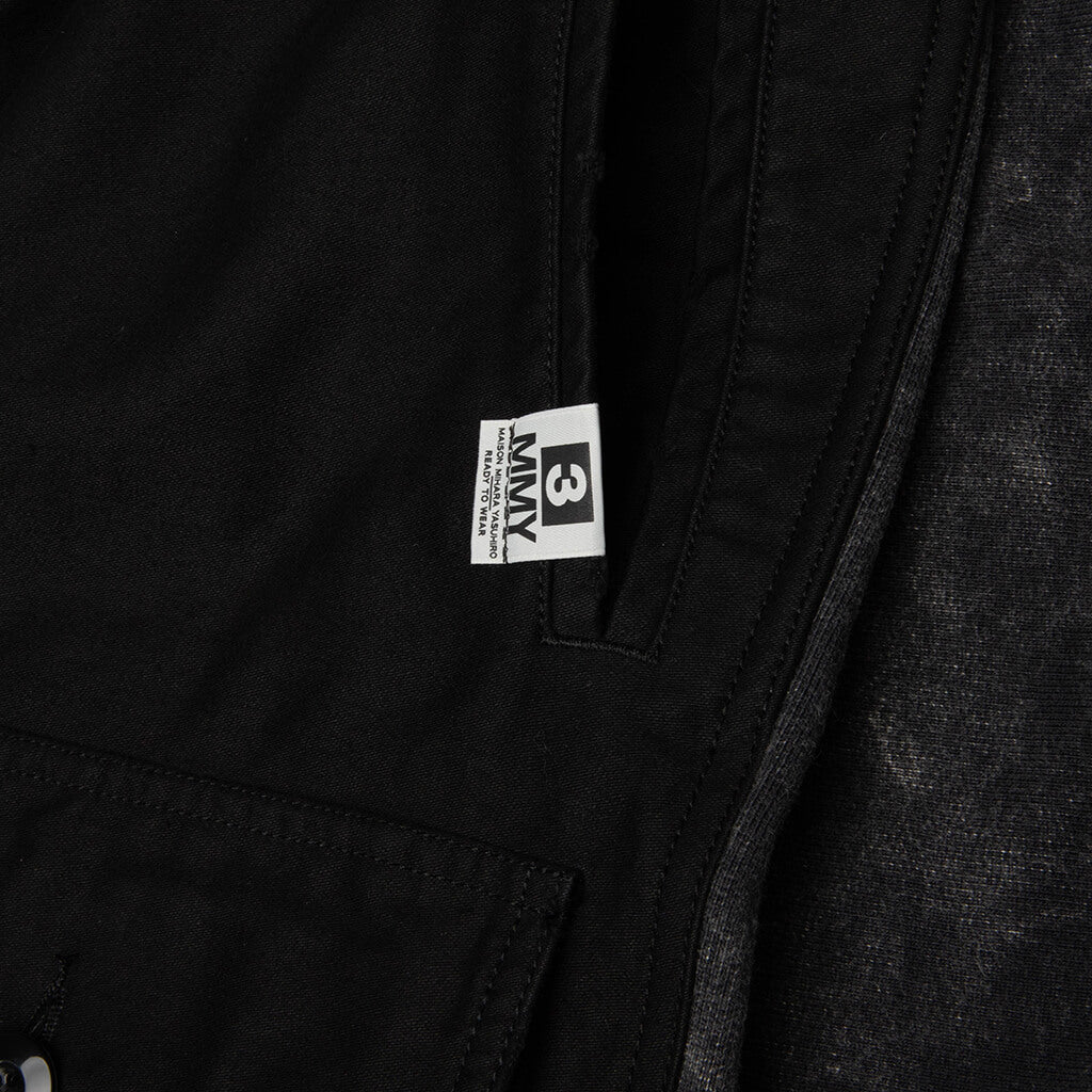 Sweat Pants Combined Cargo Pants - Black