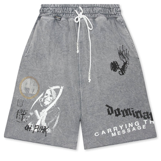 Carrying The Message Sweatshort - Gray