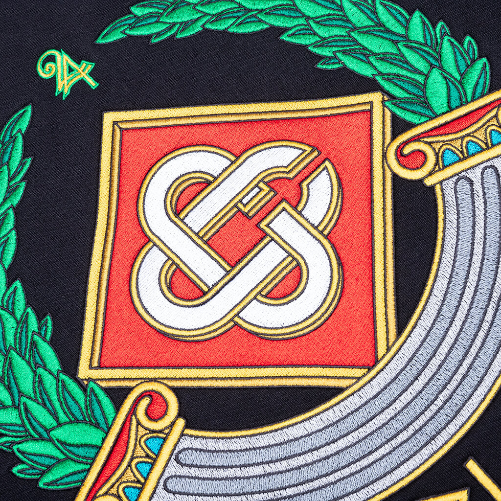 Casa Crest Embroidered Sweatshirt - Black