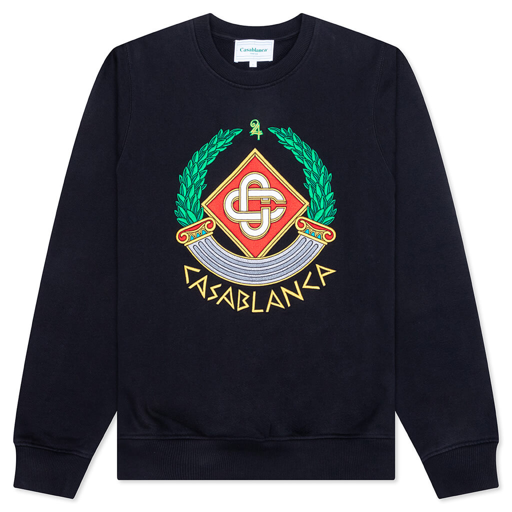 Casa Crest Embroidered Sweatshirt - Black
