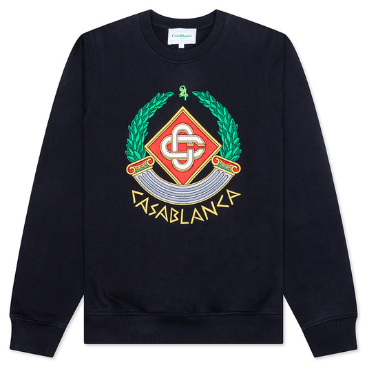Casa Crest Embroidered Sweatshirt - Black