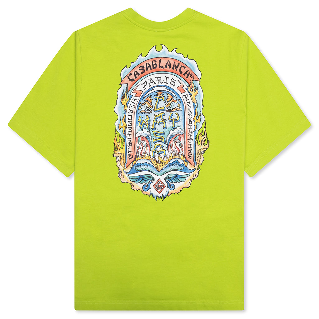Casa Way Skate Printed T-Shirt - Lime
