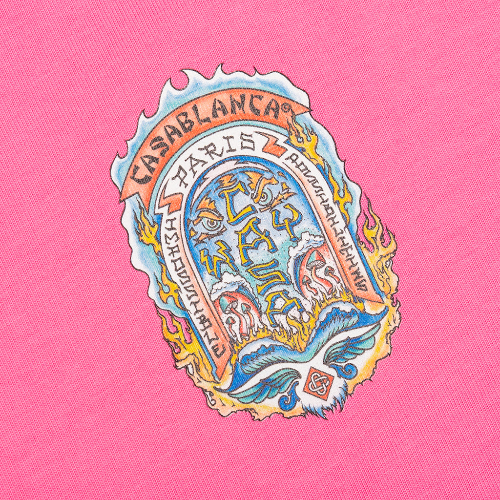 Casa Way Skate Printed T-Shirt - Pink