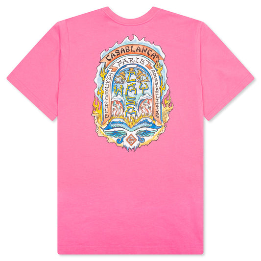 Casa Way Skate Printed T-Shirt - Pink