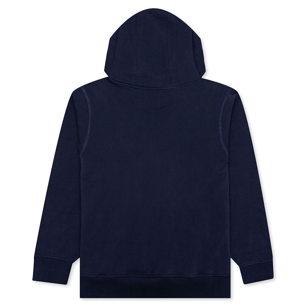 Memphis Icon Embroidered Hooded Sweatshirt - Dark Blue