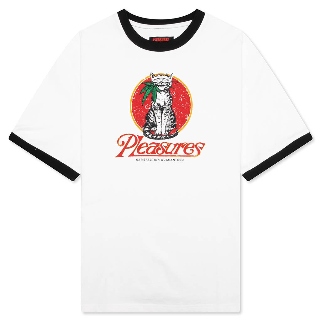 Cat Heavyweight Ringer T-Shirt - White