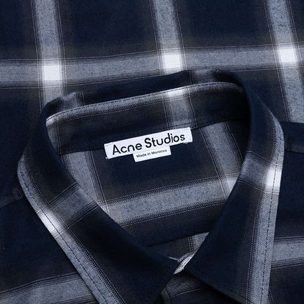 Check Button-up Shirt - Navy/Multi
