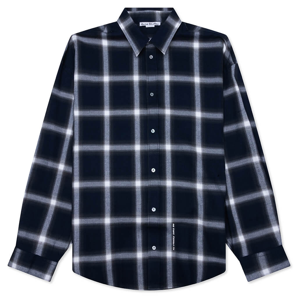 Check Button-up Shirt - Navy/Multi