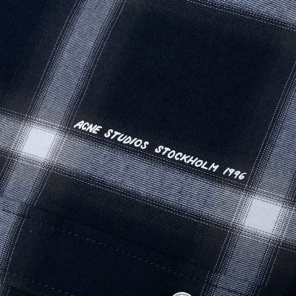 Check Button-up Shirt - Navy/Multi