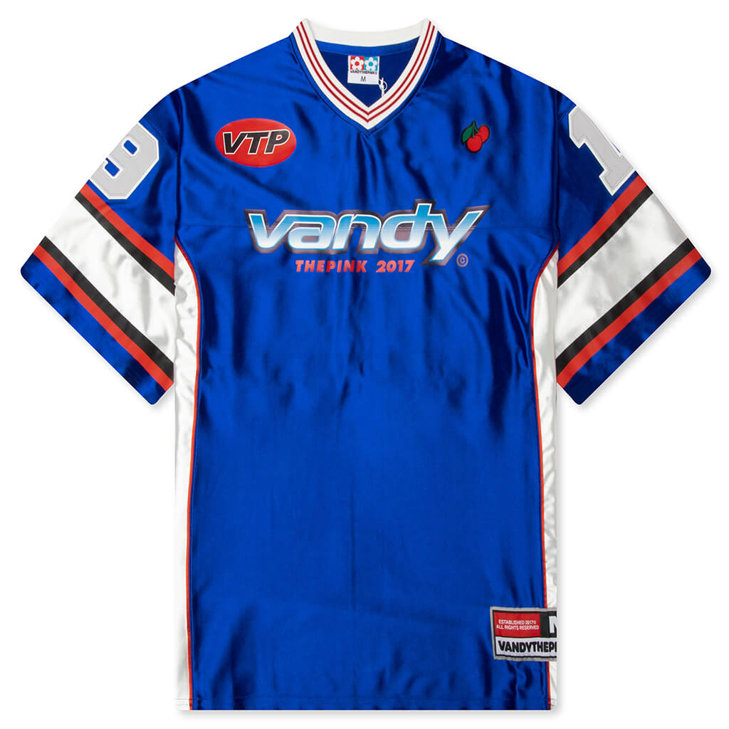 Cherry Football Jersey - Blue