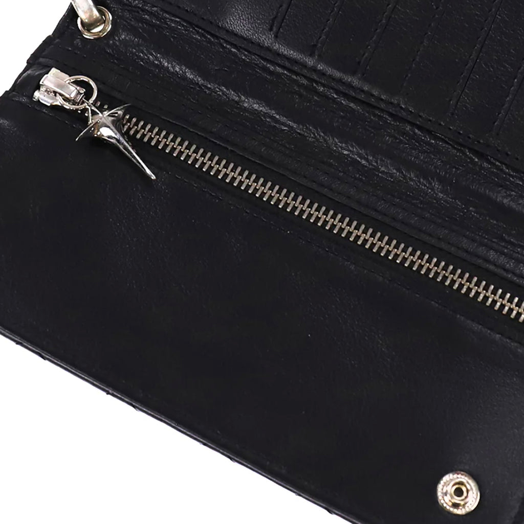 Chopper Quilted Long Wallet - Black