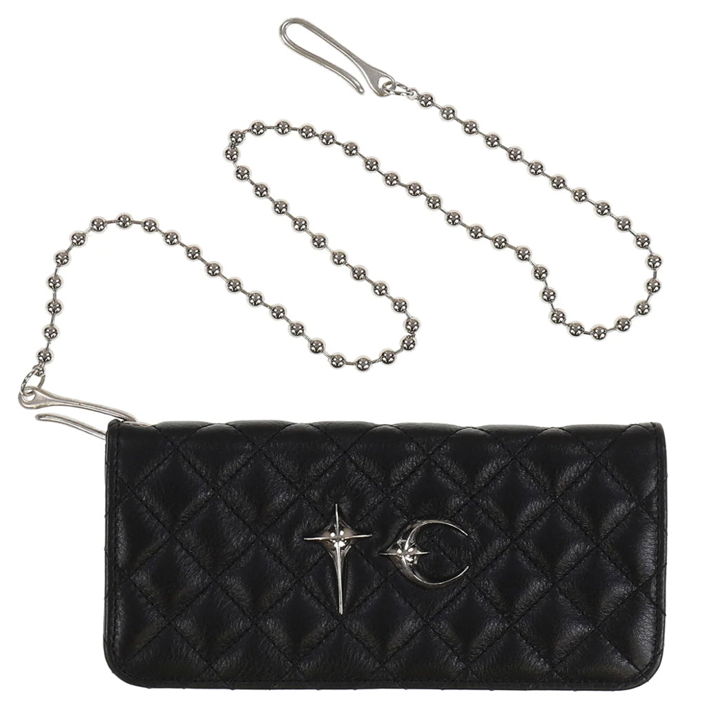 Chopper Quilted Long Wallet - Black