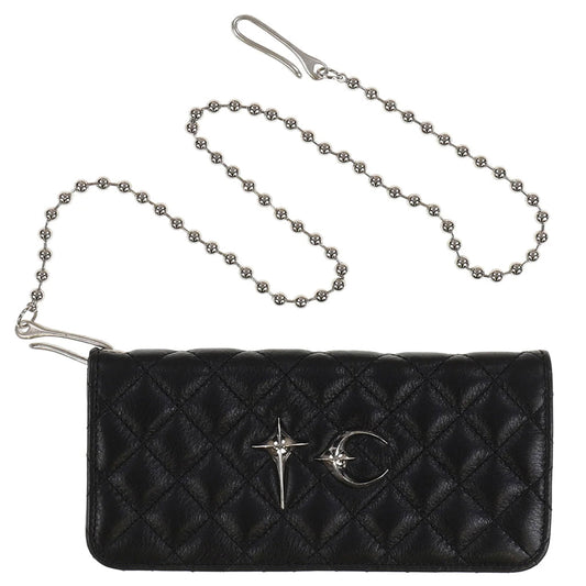 Chopper Quilted Long Wallet - Black