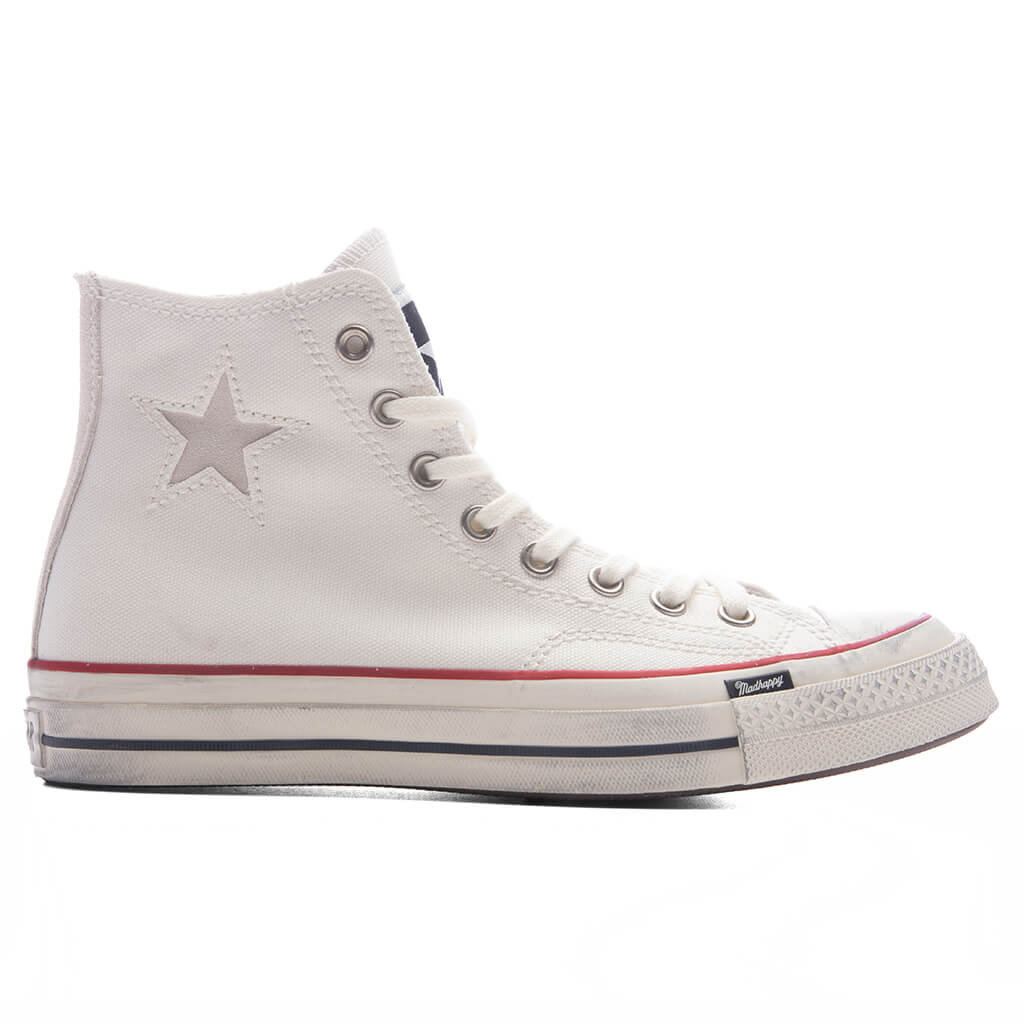 Converse x Madhappy Chuck 70 Hi - Vintage White/Egret/Enamel Red
