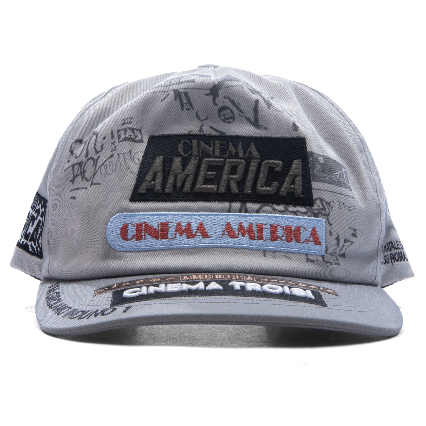 Cinema Troisi 5 Panel Hat - Light Gray