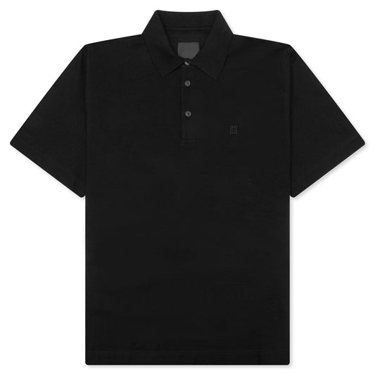 Polo in Cotton With 4G Detail - Black