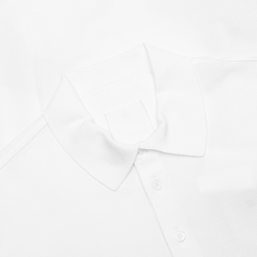 Polo in Cotton With 4G Detail - White