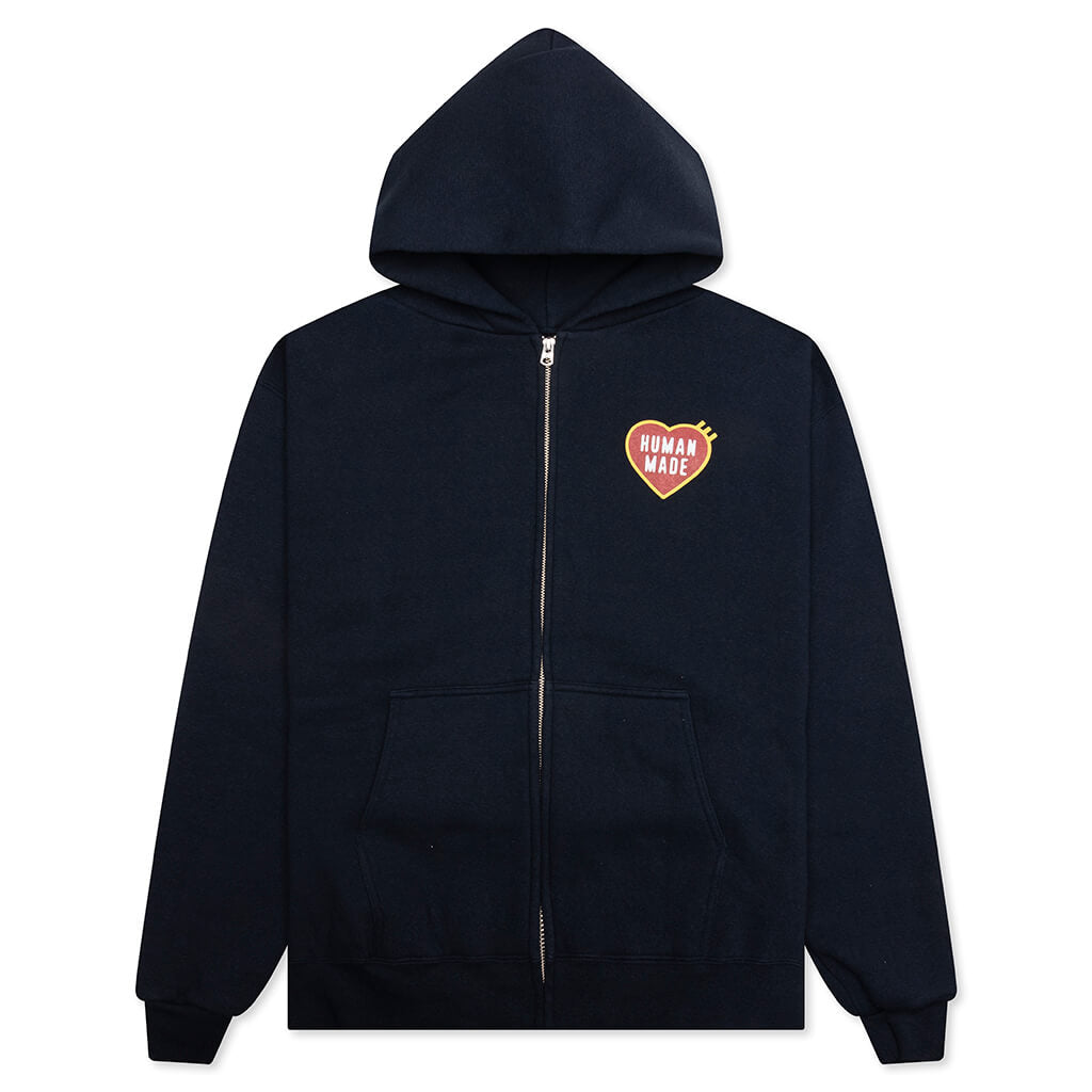 Classic Zip-Up Hoodie - Navy
