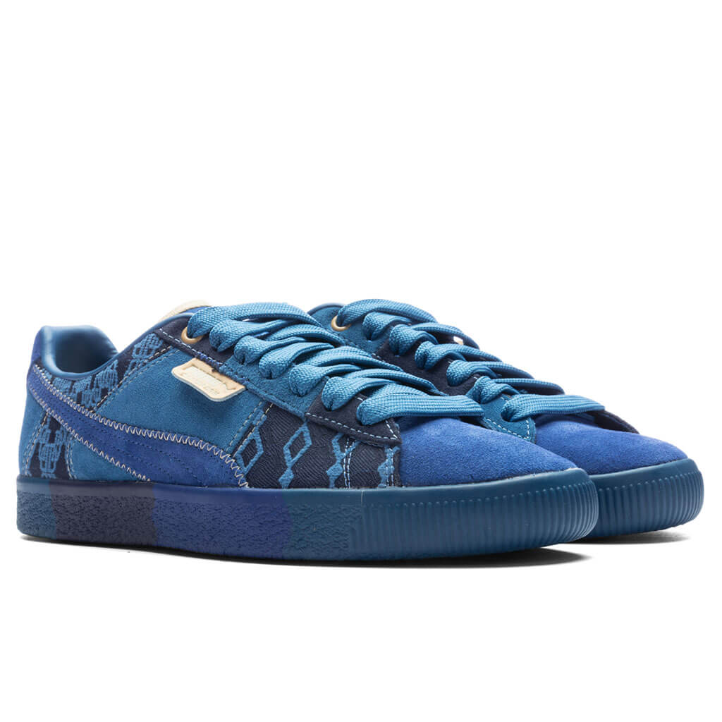 Puma x Dapper Dan Clyde Pre-Game Runway - Blazing Blue/Lake Blue