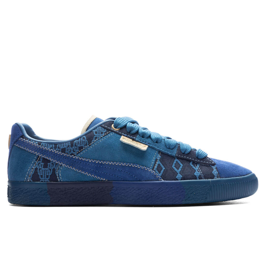 Puma x Dapper Dan Clyde Pre-Game Runway - Blazing Blue/Lake Blue
