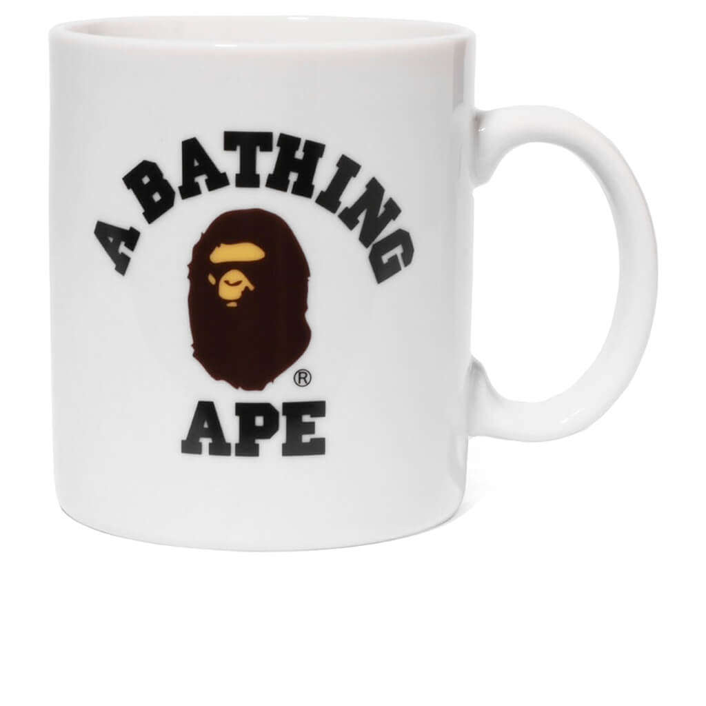 College Pottery Mug - White