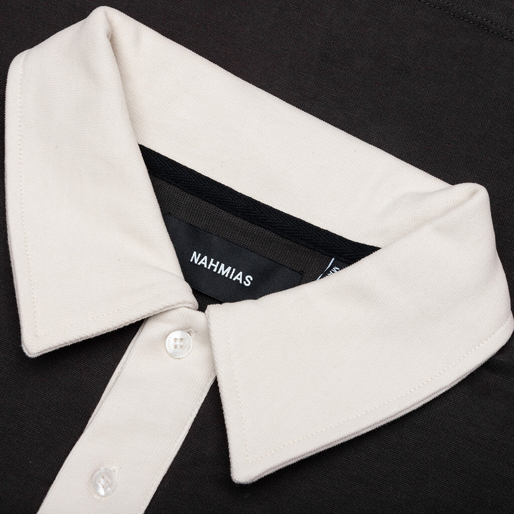 Collegiate S/S Polo Shirt - Off Black
